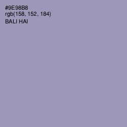 #9E98B8 - Bali Hai Color Image